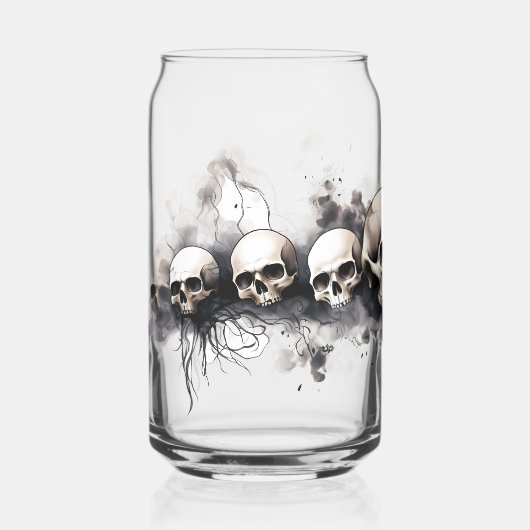 Halloween Skulls Design Trinkbehälter Set Dosenglas (Vorderseite)