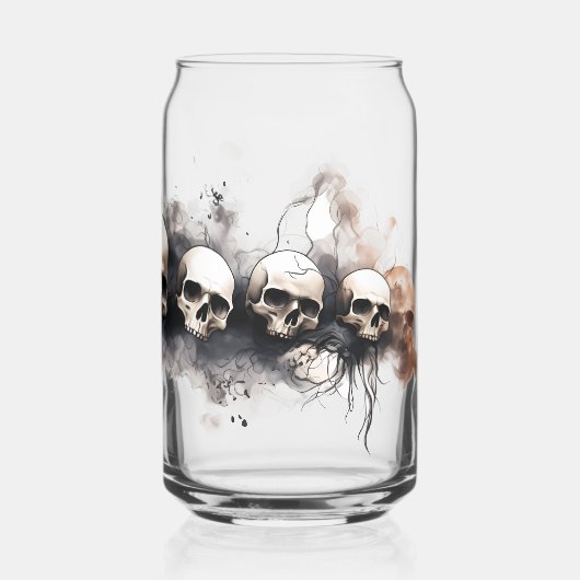 Halloween Skulls Design Trinkbehälter Set Dosenglas (Rückseite)