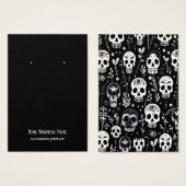 Halloween Skulls Earring Display Card (Vorne & Hinten)