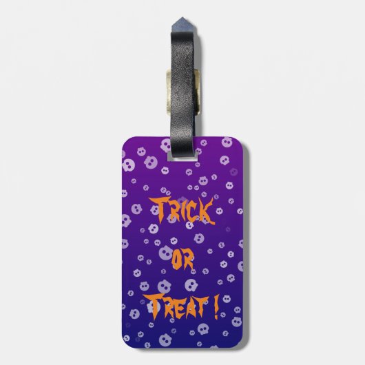 Halloween Skulls Gepäckanhänger (Rückseite vertikal)