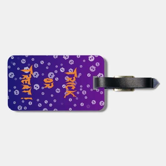 Halloween Skulls Gepäckanhänger (Rückseite horizontal)
