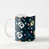 Halloween Skulls & Ghosts Candy Pattern Tasse (Links)