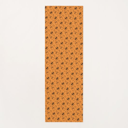 Halloween Skulls Ghosts Ditzy Pattern | Yoga Mat Yogamatte (Vorderseite)