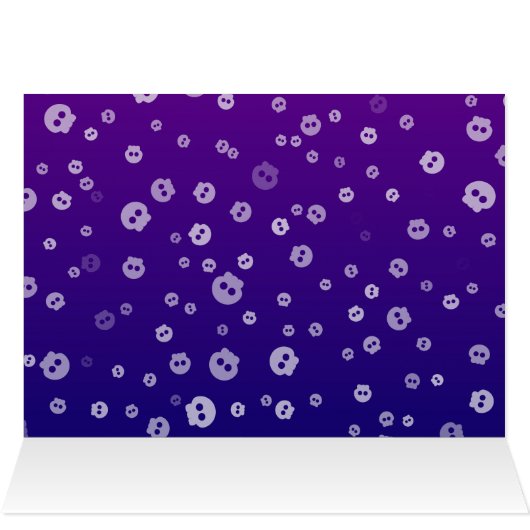 Halloween Skulls Grußkarte (Innenansicht Horizontal (Oben))