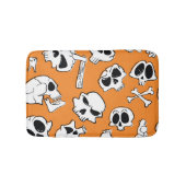Halloween Skulls Knochen Doodle Muster Badematte (Vorderseite)