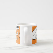 Halloween Skulls Knochen Doodle Muster Espressotasse (Rückseite)