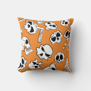 Halloween Skulls Knochen Doodle Muster Kissen