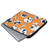 Halloween Skulls Knochen Doodle Muster Laptopschutzhülle (Vorne Knopf)