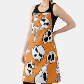 Halloween Skulls Knochen Doodle Muster Schürze (InSitu)