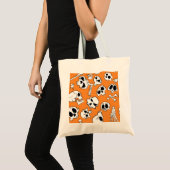 Halloween Skulls Knochen Doodle Muster Tragetasche (Vorderseite (Produkt))