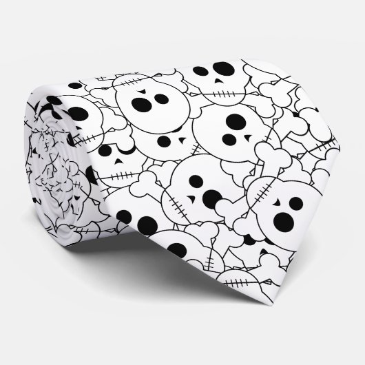Halloween Skulls Krawatte (Gerollt)