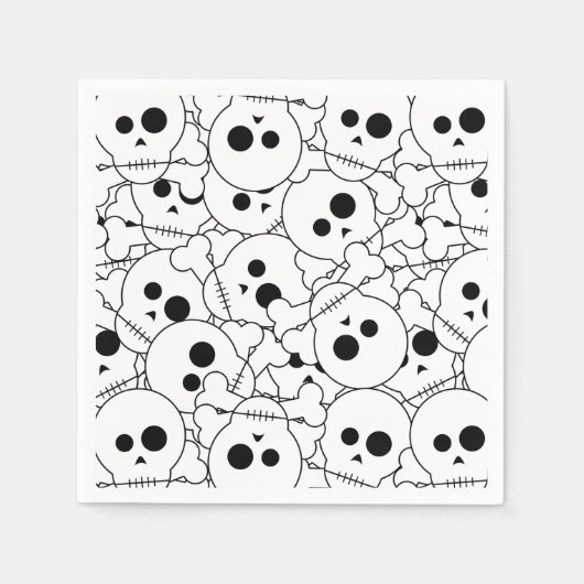 Halloween Skulls Musterpapier Napkins Serviette (Vorderseite)