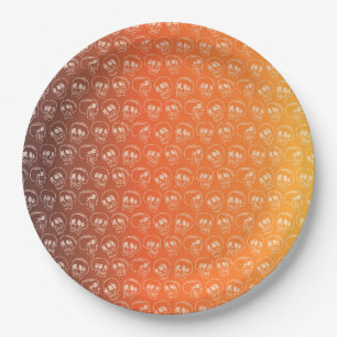 Halloween Skulls Paper Plate Pappteller