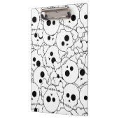 Halloween Skulls Pattern Clipboard Klemmbrett (Links)