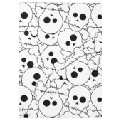 Halloween Skulls Pattern Clipboard Klemmbrett (Rückseite)