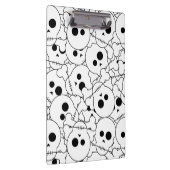 Halloween Skulls Pattern Clipboard Klemmbrett (Rechts)