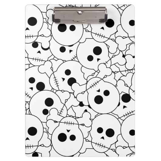 Halloween Skulls Pattern Clipboard Klemmbrett (Vorderseite)