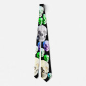 Halloween Skulls Pattern Krawatte (Rückseite)