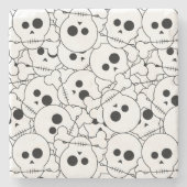 Halloween Skulls Pattern Stone Untersetzer (Vorderseite)