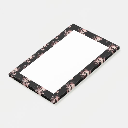 Halloween Skulls Post-it Klebezettel (angewinkelt)