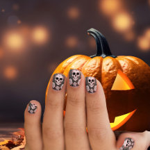 Halloween Skulls & Rose Spooky Dusty Pink