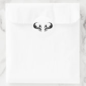 Halloween Skulls Round Sticker (Tasche)