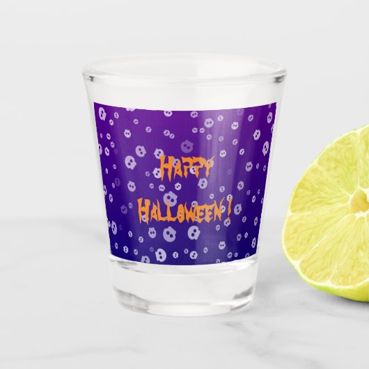 Halloween Skulls Schnapsglas (Vorderseite)