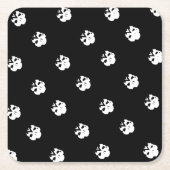 Halloween Skulls Schwarz-weiß Rechteckiger Pappuntersetzer (Vorderseite)