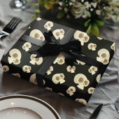Halloween Skulls Schwarz-weißes Beängstigendes Mus Geschenkpapier