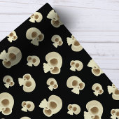 Halloween Skulls Schwarz-weißes Beängstigendes Mus Geschenkpapier