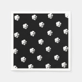 Halloween Skulls Schwarz-weißes Papier Serviette (Vorderseite)