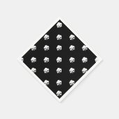 Halloween Skulls Schwarz-weißes Papier Serviette (Ecke)