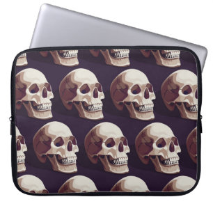 Halloween Skulls: Spooky Seamless Muster. Laptopschutzhülle