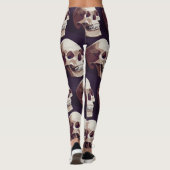 Halloween Skulls: Spooky Seamless Muster. Leggings (Rückseite)