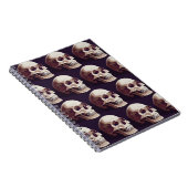 Halloween Skulls: Spooky Seamless Muster. Notizblock (Rechte Seite)
