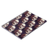 Halloween Skulls: Spooky Seamless Muster. Notizblock (Linke Seite)