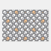 Halloween Skulls & Sweet Hearts Wrapping Paper Geschenkpapier Set (Vorderseite)