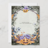 Halloween Skulls Trendy Party lädt Wassercolor ein Einladung (Rückseite)