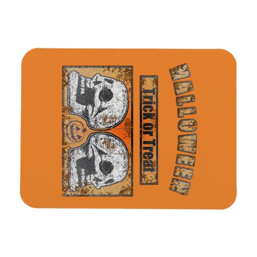 Halloween Skulls - Trick oder Treat Worldof Magnet (Horizontal)