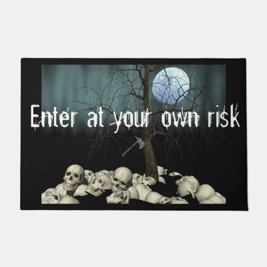 Halloween Skulls und Ax Fußmatte (Vorderseite)