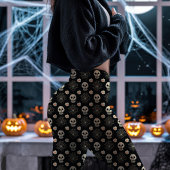 Halloween Skulls und Blume Muster Leggings