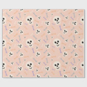 Halloween Skulls und Knochen Niedliches Wrapping P Geschenkpapier (Flach)