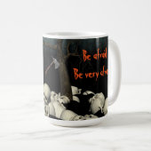 Halloween Skulls und Zitat Kaffeetasse (VorderseiteRechts)