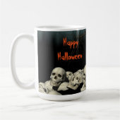 Halloween Skulls und Zitat Kaffeetasse (Links)
