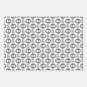 Halloween Skulls Wrapping Paper Flat Sheet Set 3 Geschenkpapier Set (Vorderseite)