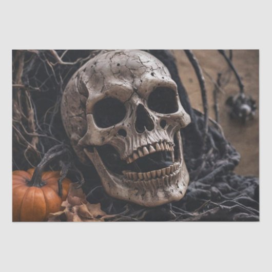 Halloween Skulls & Zauber Seidenpapier (Vorderseite)