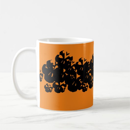 Halloween-Skulptur schwarz Kaffeetasse (Links)