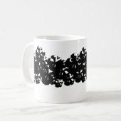 Halloween-Skulptur Schwarz-weiß Kaffeetasse (Vorderseite Links)