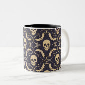 Halloween-Skulptur Zweifarbige Tasse (VorderseiteRechts)