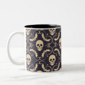 Halloween-Skulptur Zweifarbige Tasse (Links)